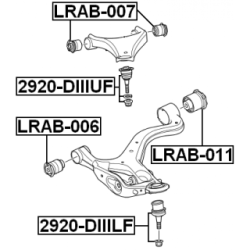 Mounting Control Trailing Arm - FEBEST LRAB006