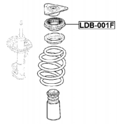 Rolling Bearing Suspension Strut Support Mount - FEBEST LDB001F