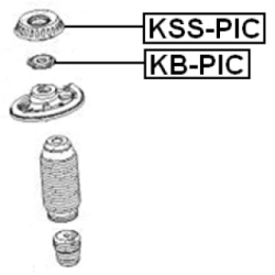 Rolling Bearing Suspension Strut Support Mount - FEBEST KBPIC