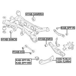 Mounting Control Trailing Arm - FEBEST KABSPF1R