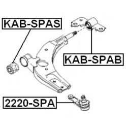 Mounting Control Trailing Arm - FEBEST KABSPAB