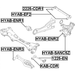 Mounting Control Trailing Arm - FEBEST KABCDR