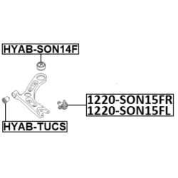 Mounting Control Trailing Arm - FEBEST HYABSON14F