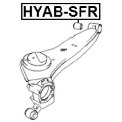 Mounting Control Trailing Arm - FEBEST HYABSFR