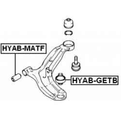 Mounting Control Trailing Arm - FEBEST HYABGETB