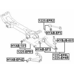 Mounting Control Trailing Arm - FEBEST HYABEF5
