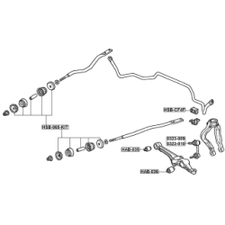 Mounting Control Trailing Arm - FEBEST HSB065KIT