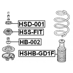 Rolling Bearing Suspension Strut Support Mount - FEBEST HB002