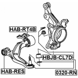 Mounting Control Trailing Arm - FEBEST HABRT4B