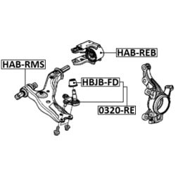 Mounting Control Trailing Arm - FEBEST HABRMS