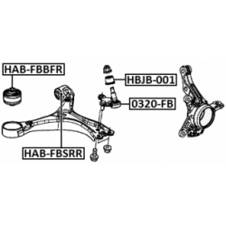 Mounting Control Trailing Arm - FEBEST HABFBSRR
