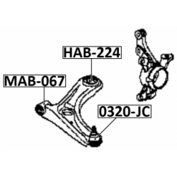 Mounting Control Trailing Arm - FEBEST HAB224