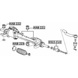Mounting Steering Gear - FEBEST HAB221