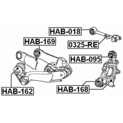 Mounting Control Trailing Arm - FEBEST HAB095