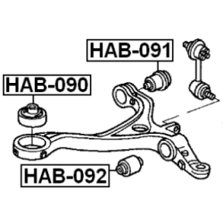 Mounting Control Trailing Arm - FEBEST HAB092