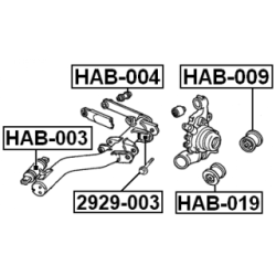 Mounting Control Trailing Arm - FEBEST HAB009