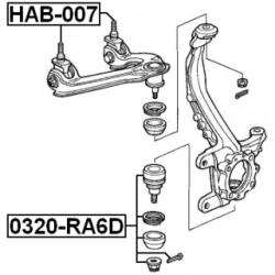 Mounting Control Trailing Arm - FEBEST HAB007
