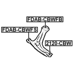 Mounting Control Trailing Arm - FEBEST FDABCBWFS