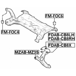 Mounting Control Trailing Arm - FEBEST FDABCB8LH