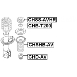 Suspension Strut Support Mount - FEBEST CHSSAVHR