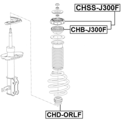 Rolling Bearing Suspension Strut Support Mount - FEBEST CHBJ300F