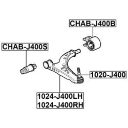 Mounting Control Trailing Arm - FEBEST CHABJ400B