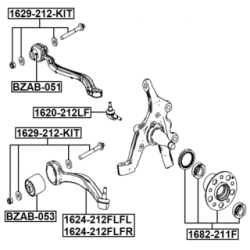 Mounting Control Trailing Arm - FEBEST BZAB053
