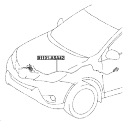 Bonnet Cable - FEBEST 01101ASA42