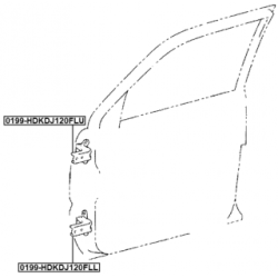 Door Hinge - FEBEST 0199HDKDJ120FLL