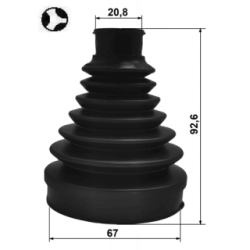 Bellow Drive Shaft - FEBEST 1215PTUCD7T