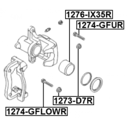 Bellow Brake Caliper Guide - FEBEST 1273D7R