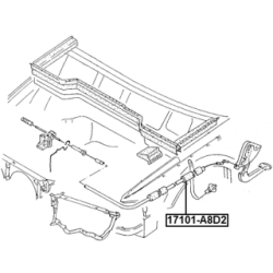 Bonnet Cable - FEBEST 17101A8D2