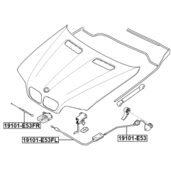 Bonnet Cable - FEBEST 19101E53