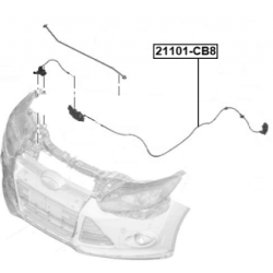 Bonnet Cable - FEBEST 21101CB8