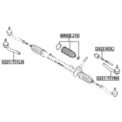 Inner Tie Rod - FEBEST 2422KOL