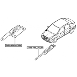 Hinge Bonnet - FEBEST 2499HHLOGLH