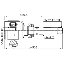 Joint Kit Drive Shaft - FEBEST 2511EXPRH