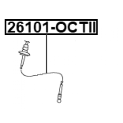 Bonnet Cable - FEBEST 26101OCTII