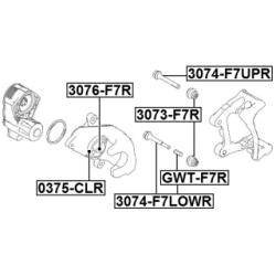Guide Bolt Brake Caliper - FEBEST 3074F7LOWR