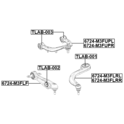 Control Trailing Arm Wheel Suspension - FEBEST 6724M3FLF