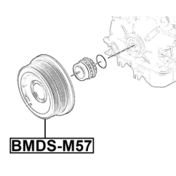 Belt Pulley Crankshaft - FEBEST BMDSM57