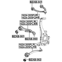 Mounting Control Trailing Arm - FEBEST BZAB061