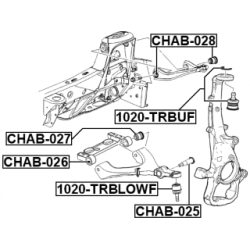 Mounting Control Trailing Arm - FEBEST CHAB026