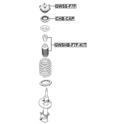 Suspension Strut Support Mount - FEBEST GWSSF7F