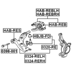 Mounting Control Trailing Arm - FEBEST HABREBRH