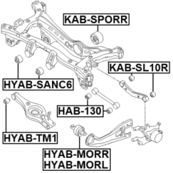Mounting Control Trailing Arm - FEBEST HYABMORR