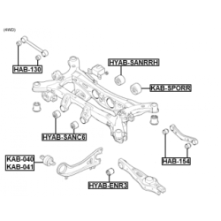 Mounting Control Trailing Arm - FEBEST KAB041
