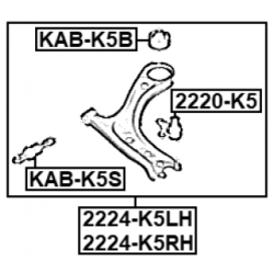 Mounting Control Trailing Arm - FEBEST KABK5B