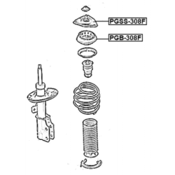 Rolling Bearing Suspension Strut Support Mount - FEBEST PGB308F