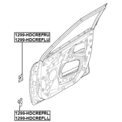 Door Hinges FEBEST 1299-HDCREFRU for GENESIS, HYUNDAI, KIA